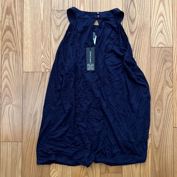 NWT - Navy Ruffle Halter Top - Picture 2 of 5